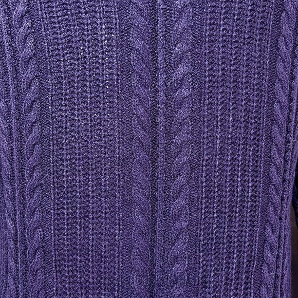 Women's New York & Company Sweater | Purple | 3/4 Sleeve | Round Neck | Small - Picture 10 of 13